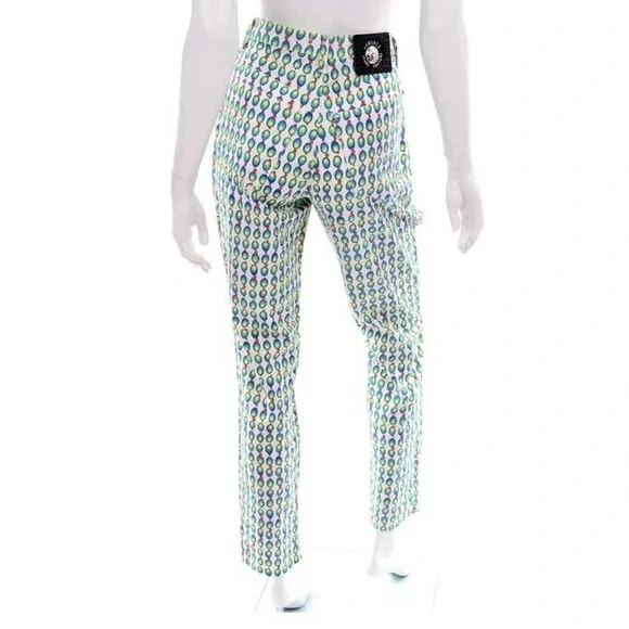 Vtg 90’s Versace Pants Colorful Olive Novelty Disco Atomic Art To Wear S…​ - Picture 2 of 16